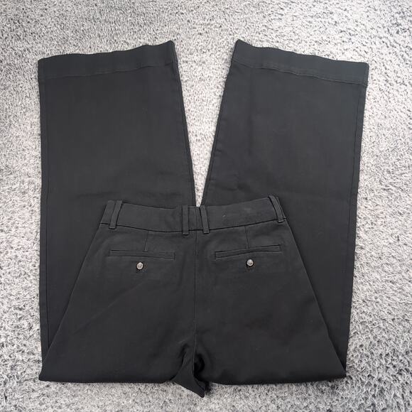 Everlane Pants Women 4 Black High Rise Wide Leg Cotton Blend Casual Work Chore - Picture 1 of 11